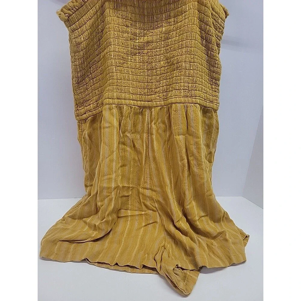American Eagle Outfitters Linen Summer‎ Beach Striped Halter Romper Sz M